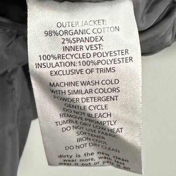 Toad & Co Men's Grey Quilted Puffer Vest Sz L - Picture 5 of 8